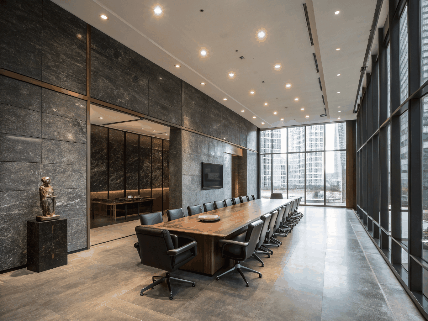 Architectural abstract composition showing clean lines and shadows