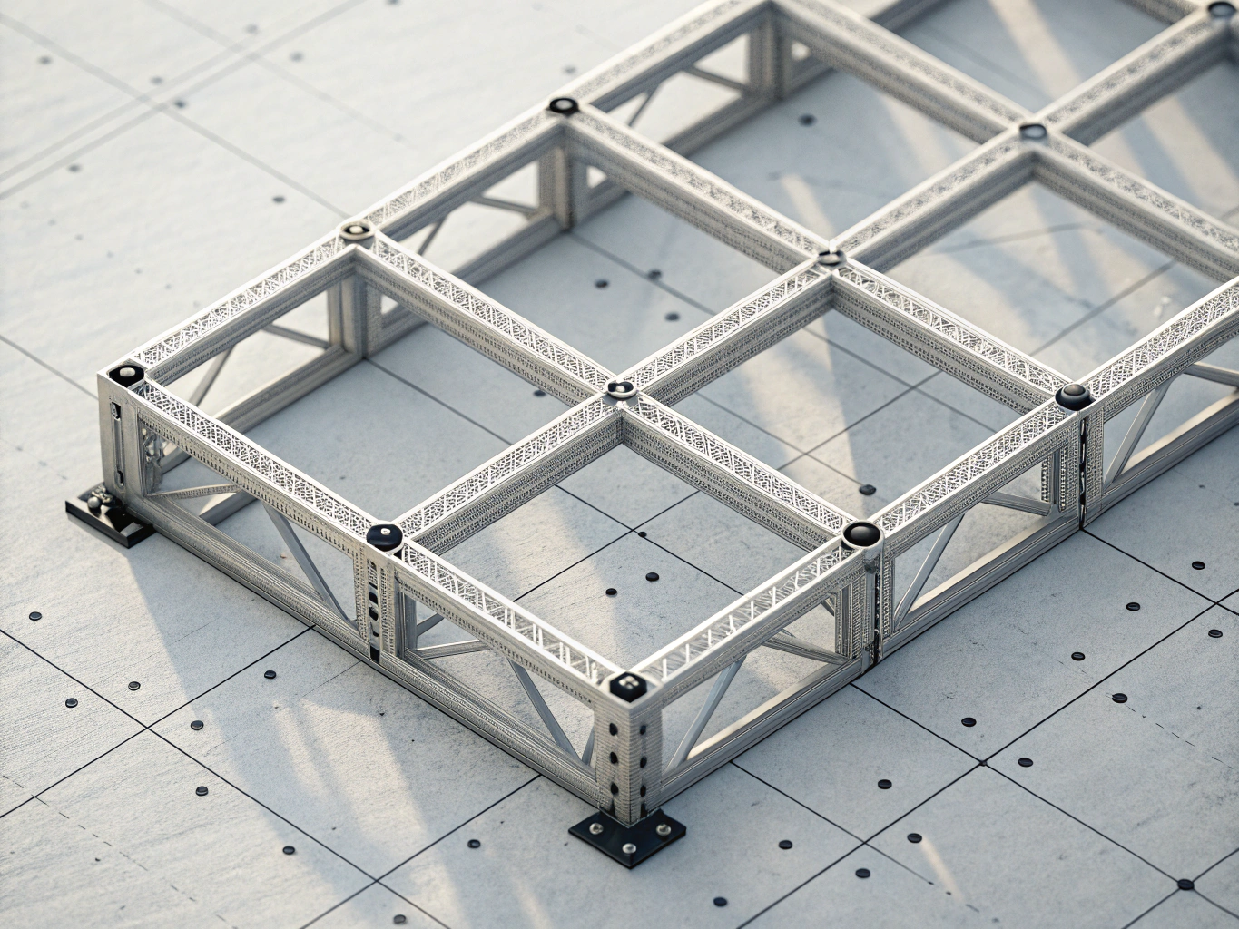 Abstract architectural lines representing venture structure